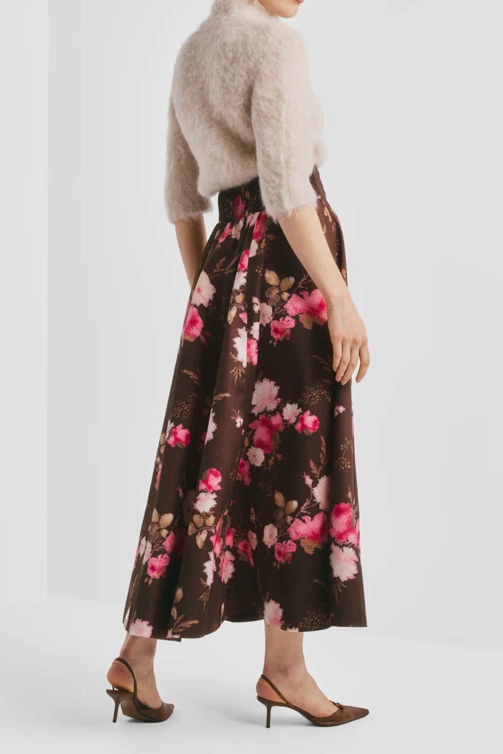 Taffeta Maxi Skirt Soft Bloom