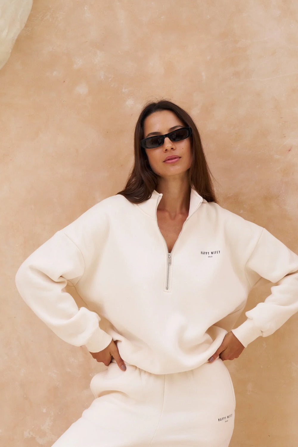 The Half Zip Sweatshirt Butter Cream