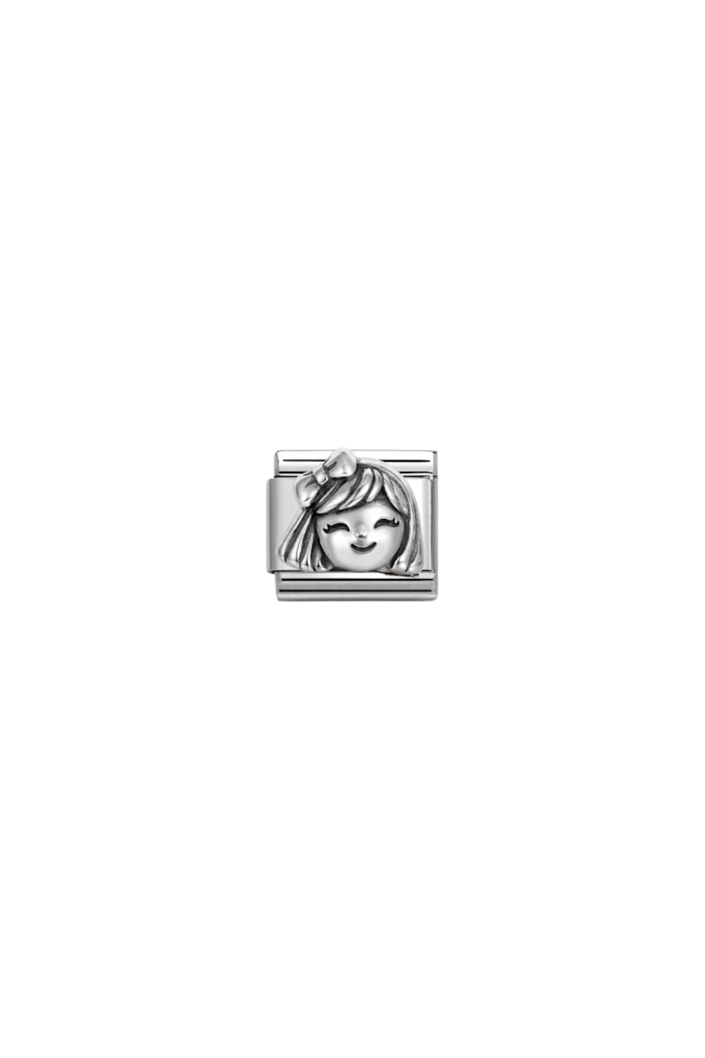 Oxidized Symbols Steel And 925 Sterling Silver Girl