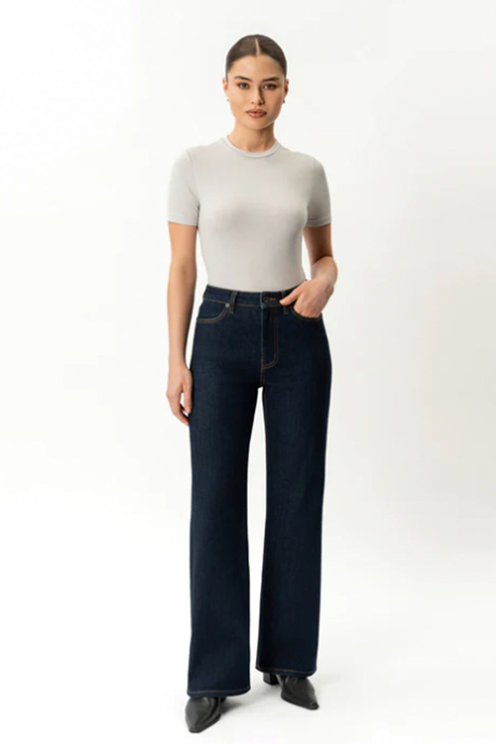 Relaxed Comfort Denim Jeans 30" Dark Blue