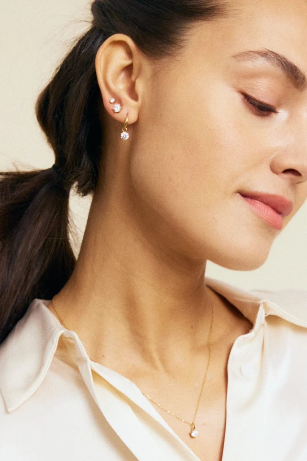 Crown Hoops Gold