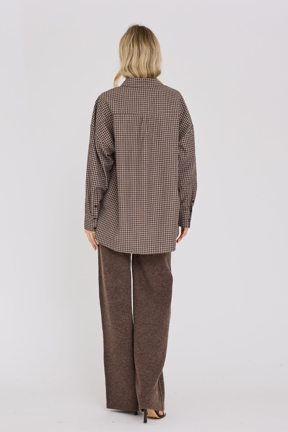Sonja Check Shirt Dark Brown