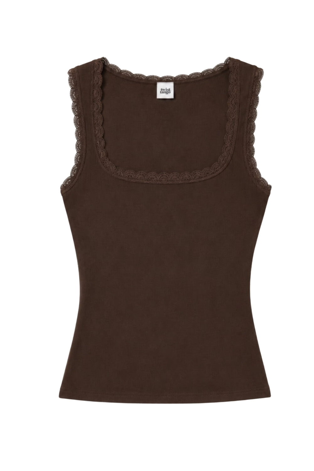 Holly Lace Singlet Mocha Brown