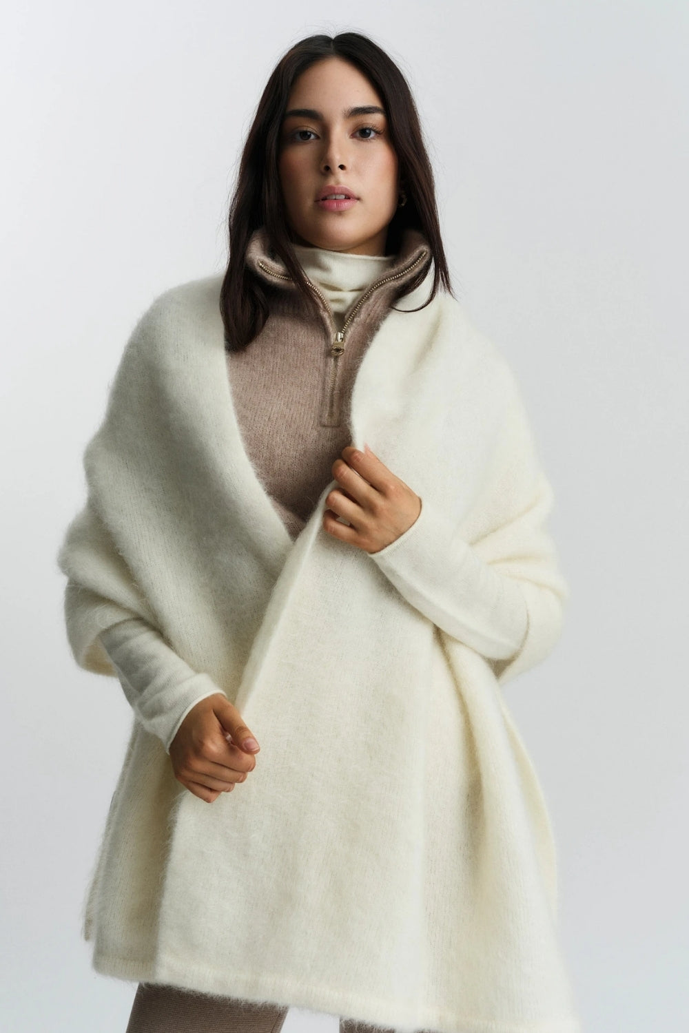 Belinda Chunky High Neck Hazel Beige
