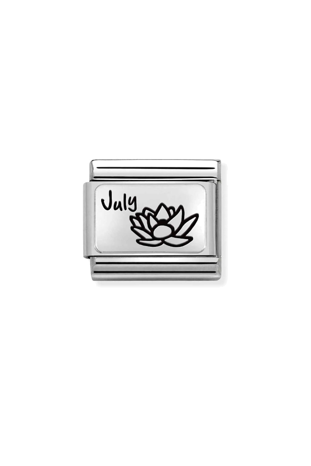 MONTH FLOWER PLATE 925 sterling silver JULY