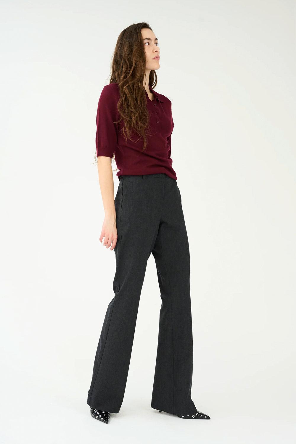 Andrea Flare Pant Grey 32"