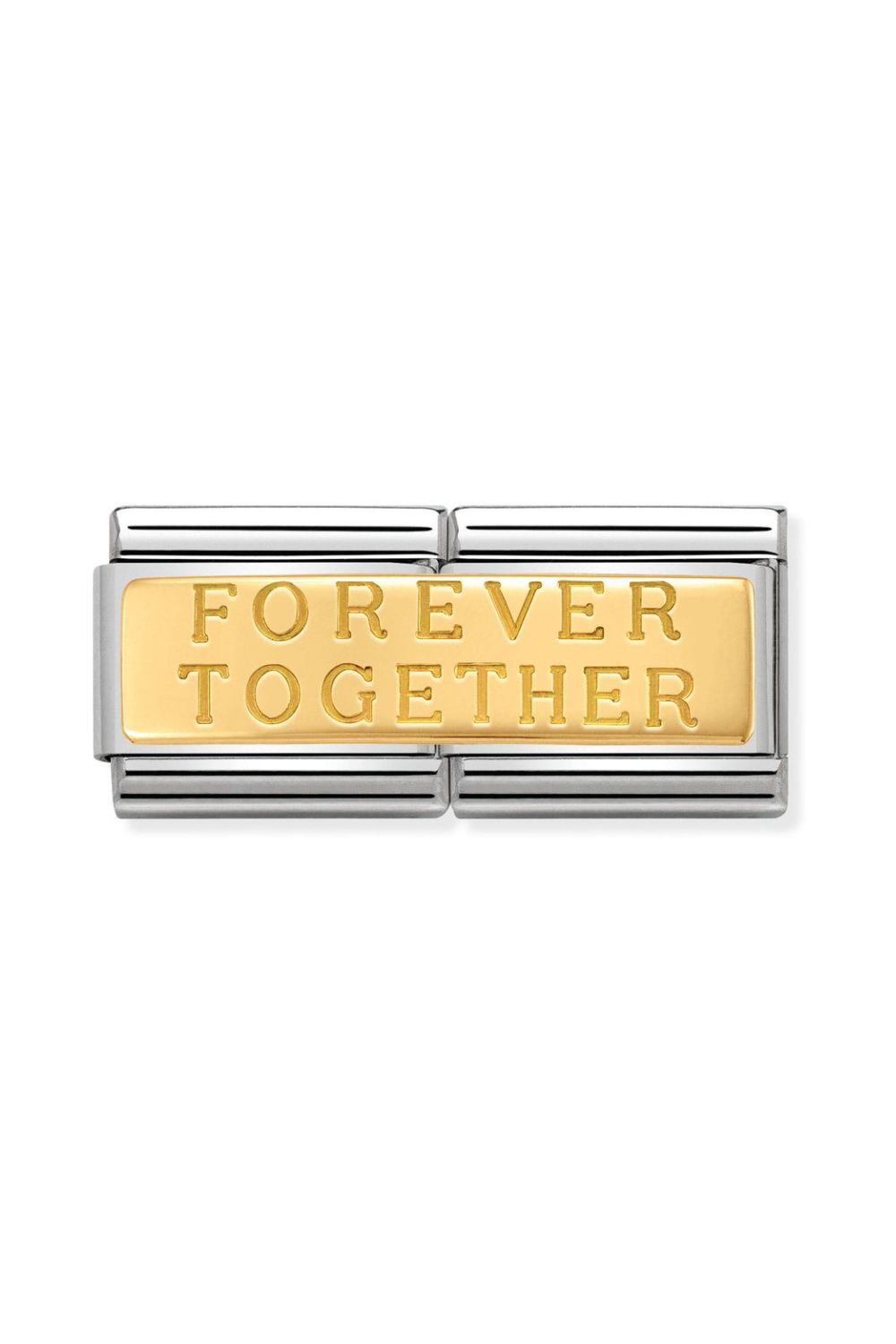 Double Engraved 18k gold FOREVER TOGETHER