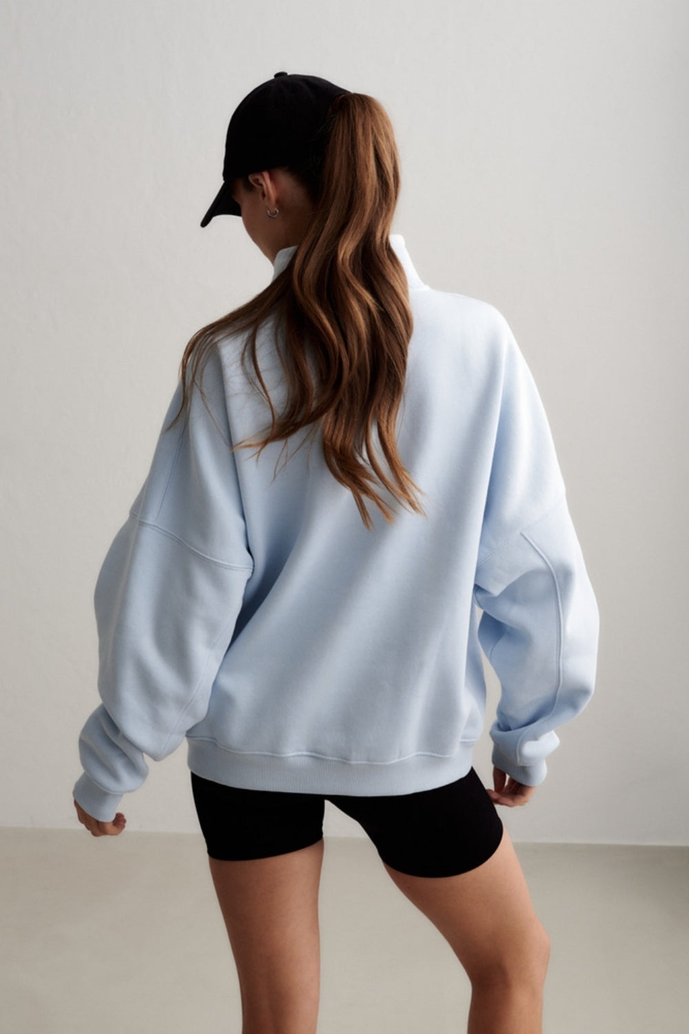 Varsity Sweat Half Zip Aura