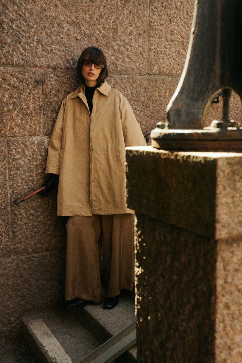 Padded A-line Parka Camel