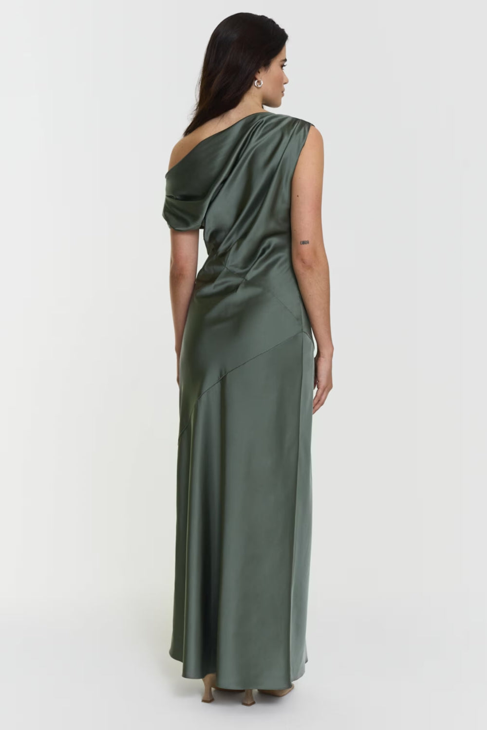 Vanessa Satin Dress Agave Green