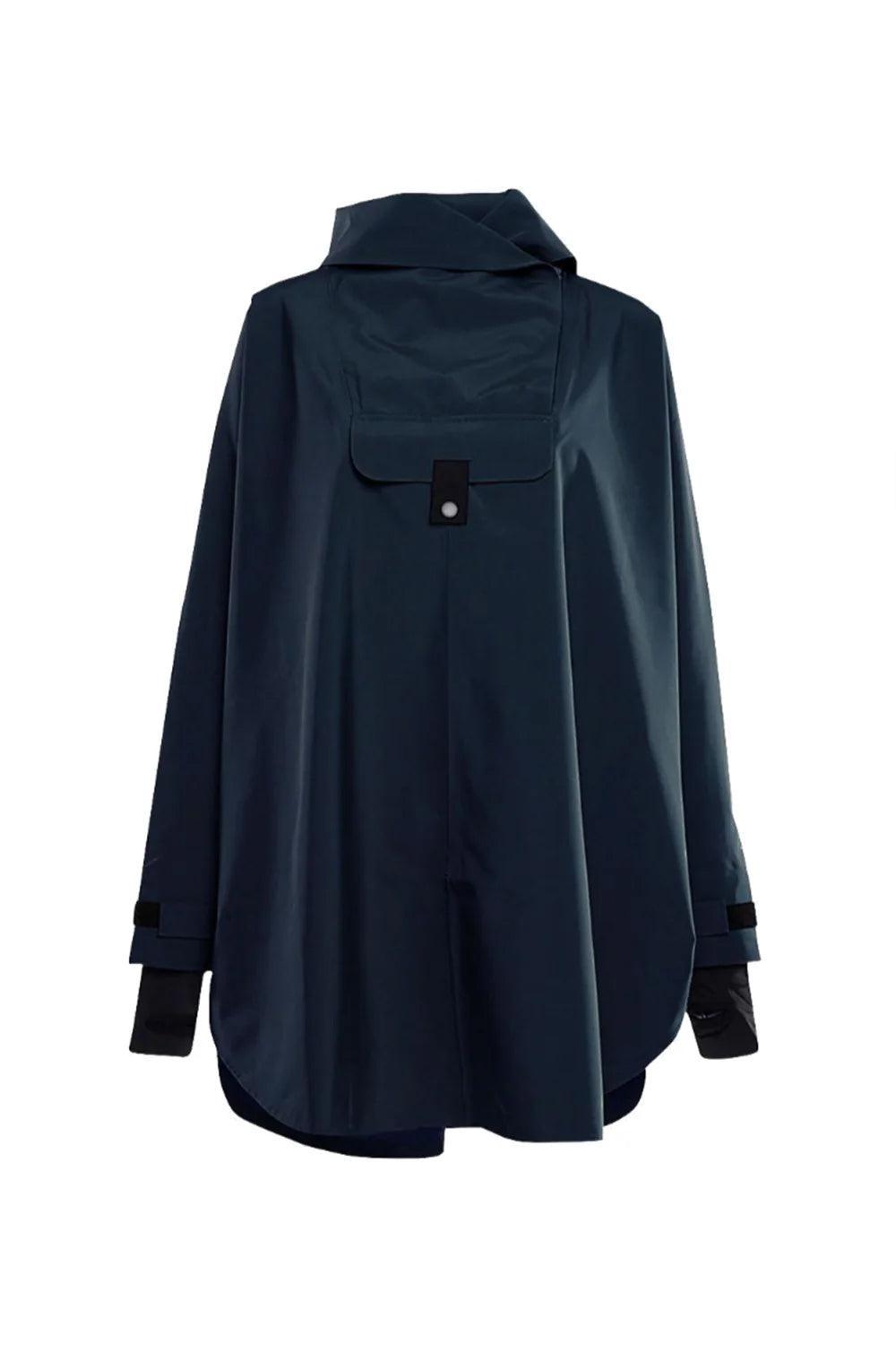 Bergen Poncho Dark Navy