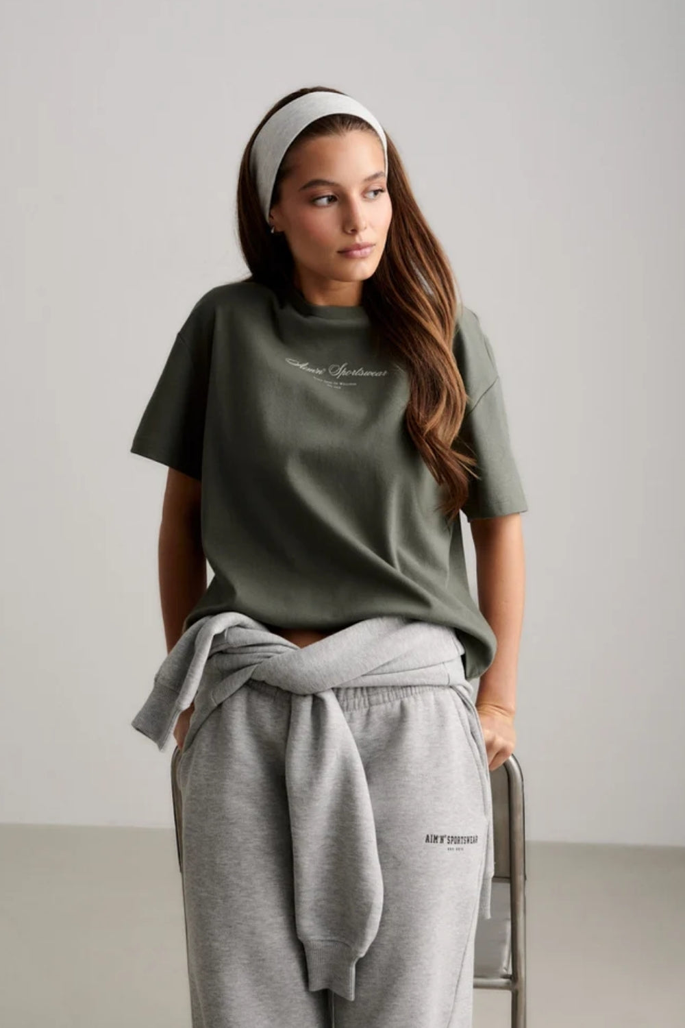 Script Boxy T-shirt Ivy