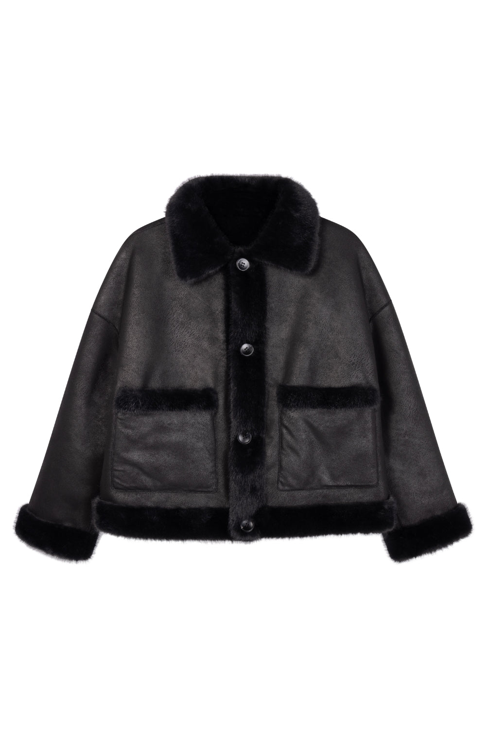 Faje Faux Mink Dark Grey