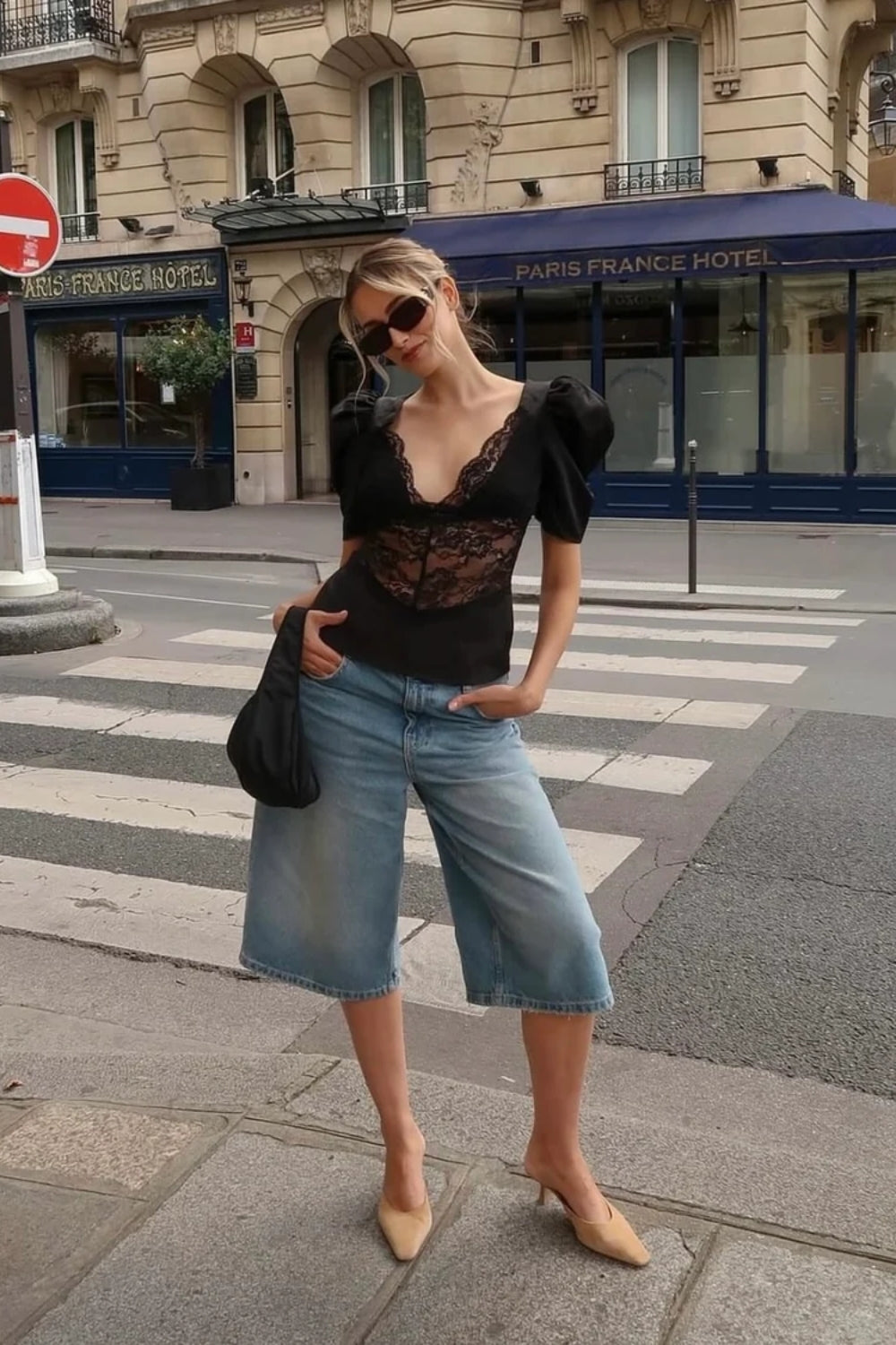 Francis Lace Top Black