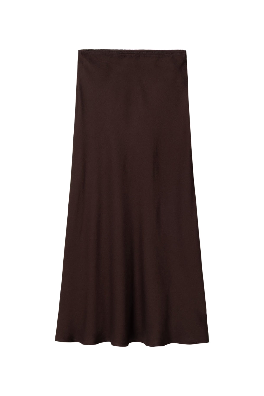 Tyne Satin Skirt Mocha Brown