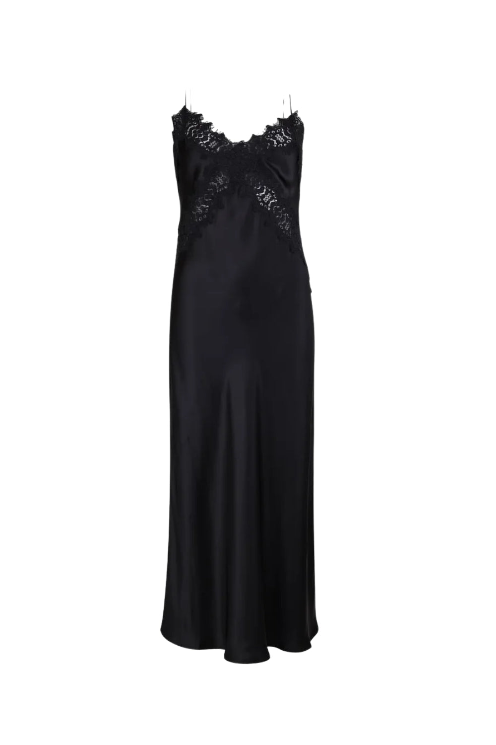 Satin Slip Dress Black