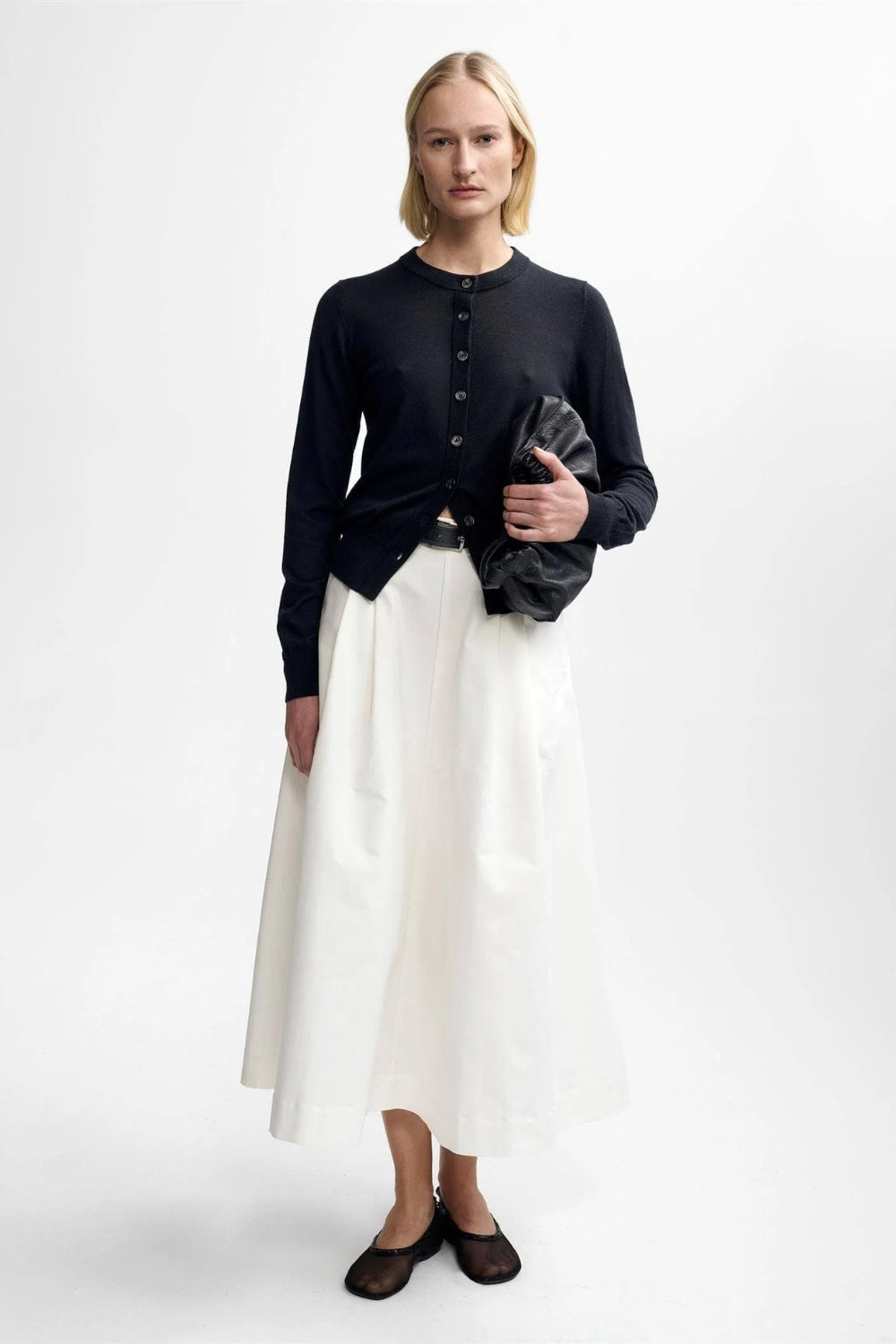 Rose Merino Cardigan Black