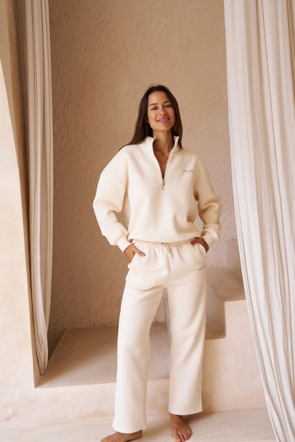The Straight-Leg Sweatpants Butter Cream