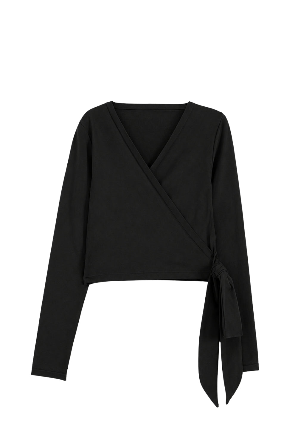 Shape Seamless Wrap Long Sleeve Black