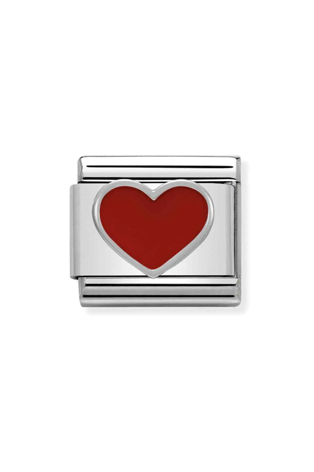 Symbol 925 sterling Silver and Enamel Red Heart
