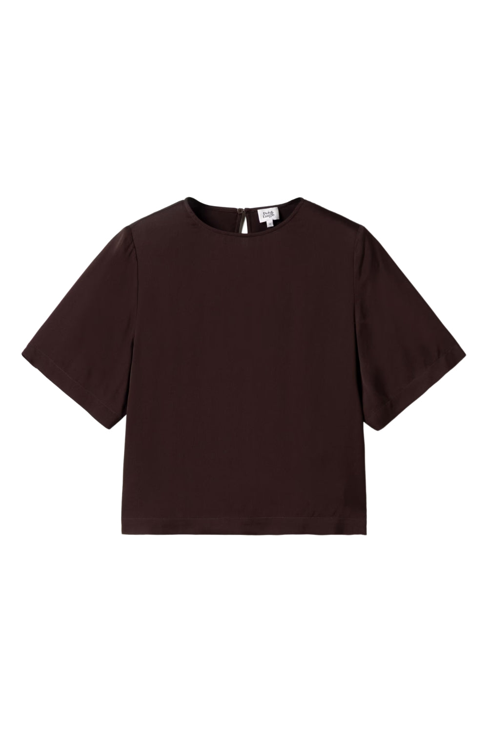 Leonie Satin Tee Mocha Brown