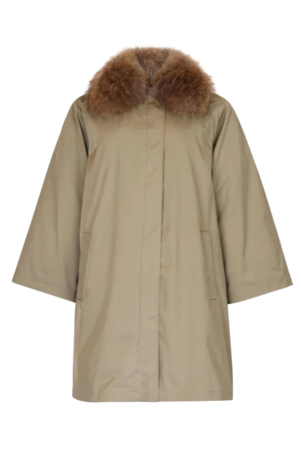 Padded A-line Parka Green