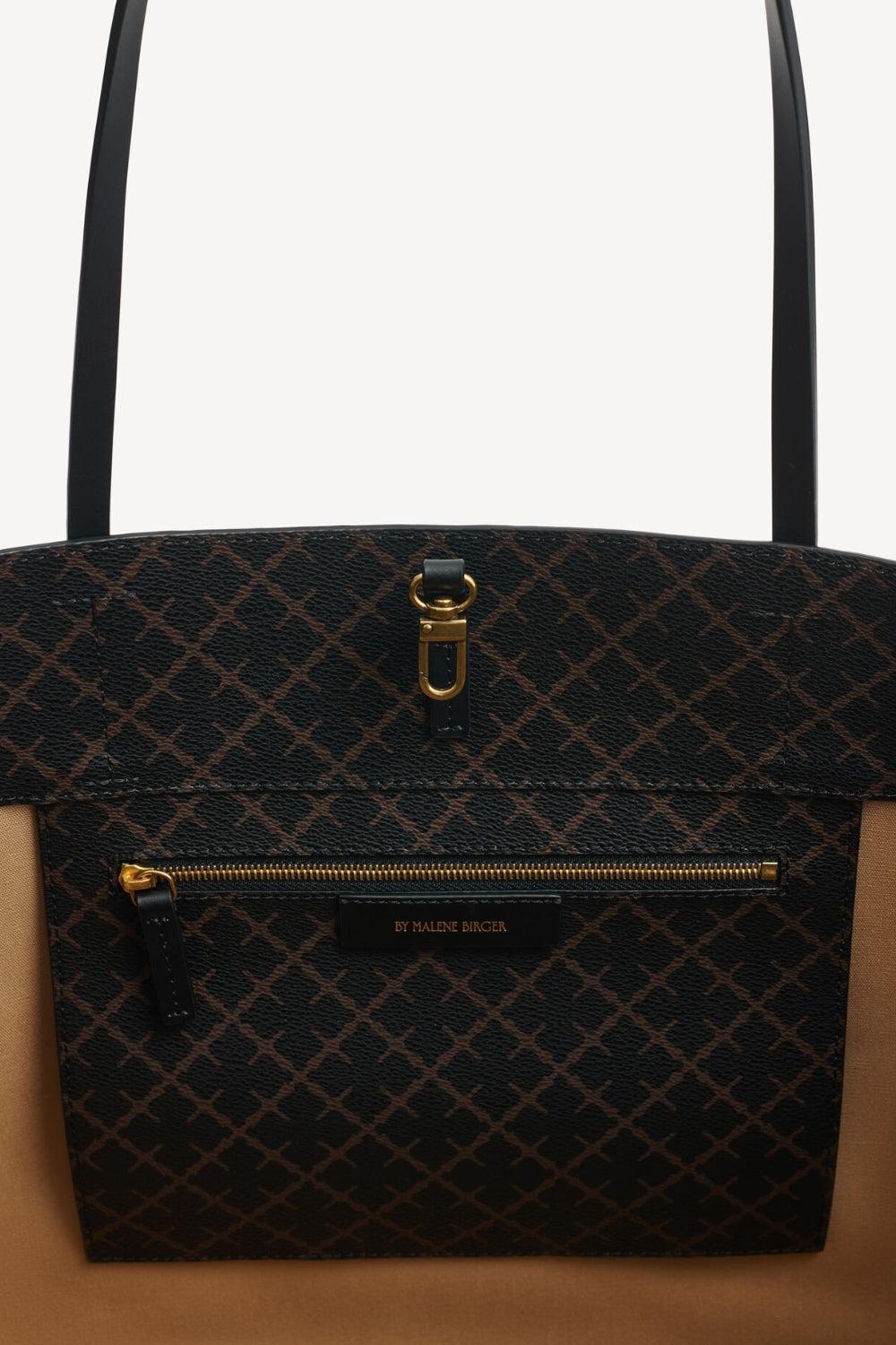 Abi printed Tote Bag Dark Chocolate