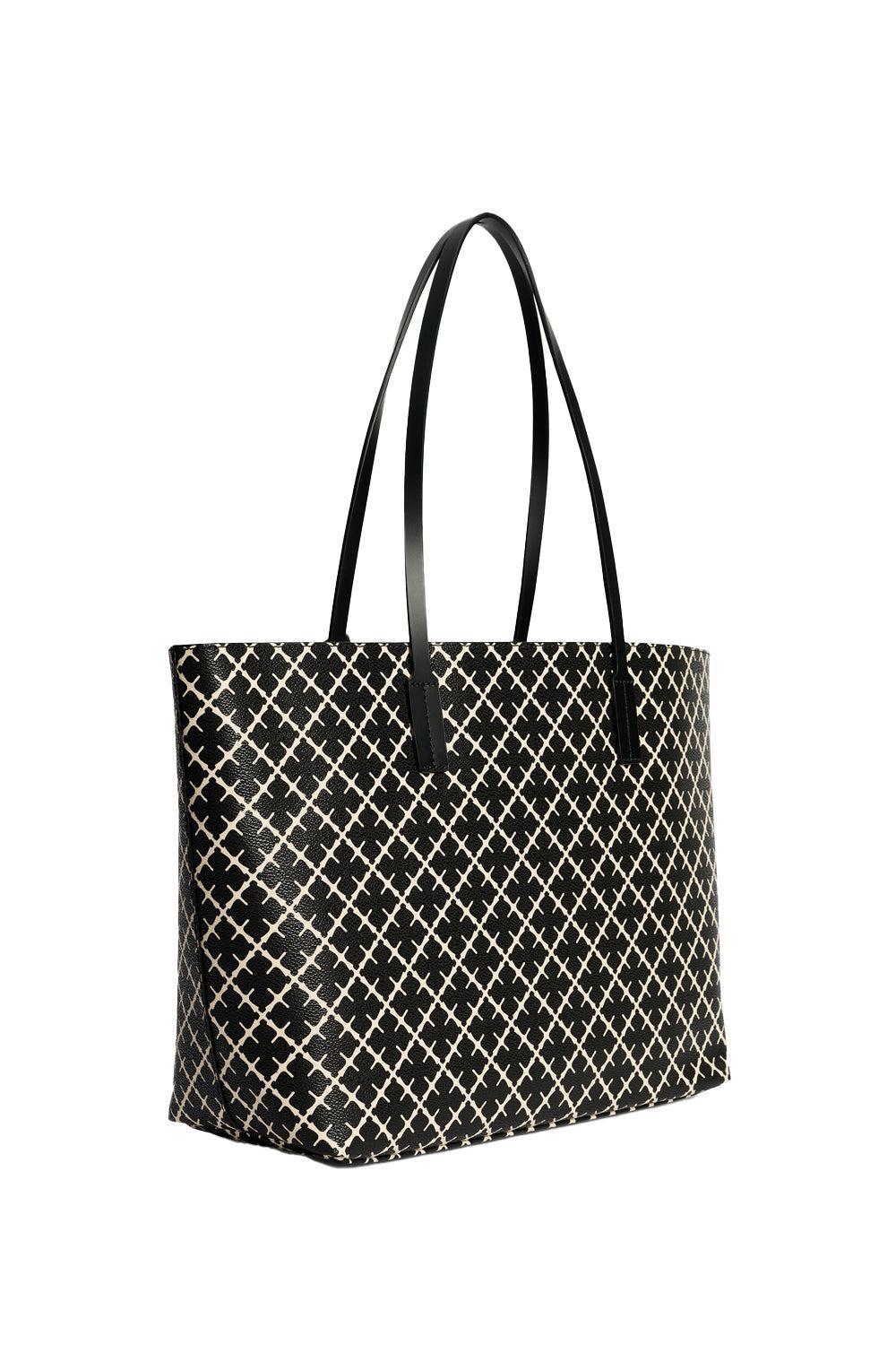 Abigail Printed Tote Bag Black