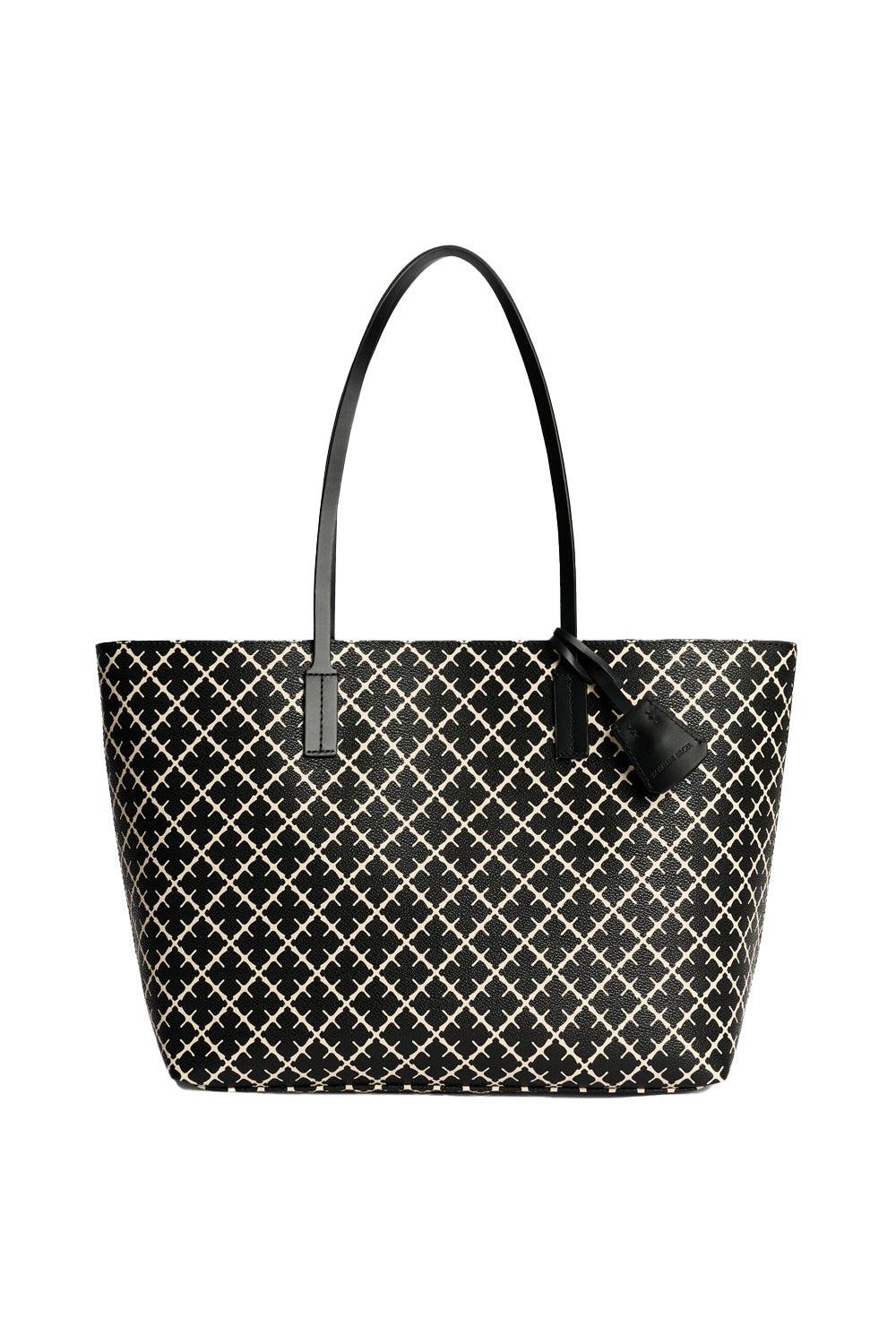 Abigail Printed Tote Bag Black
