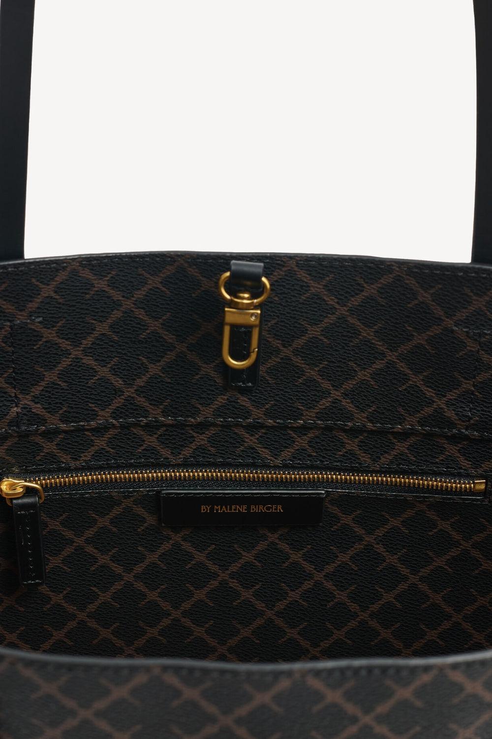 Abigail printed Tote Bag Dark Chocolate
