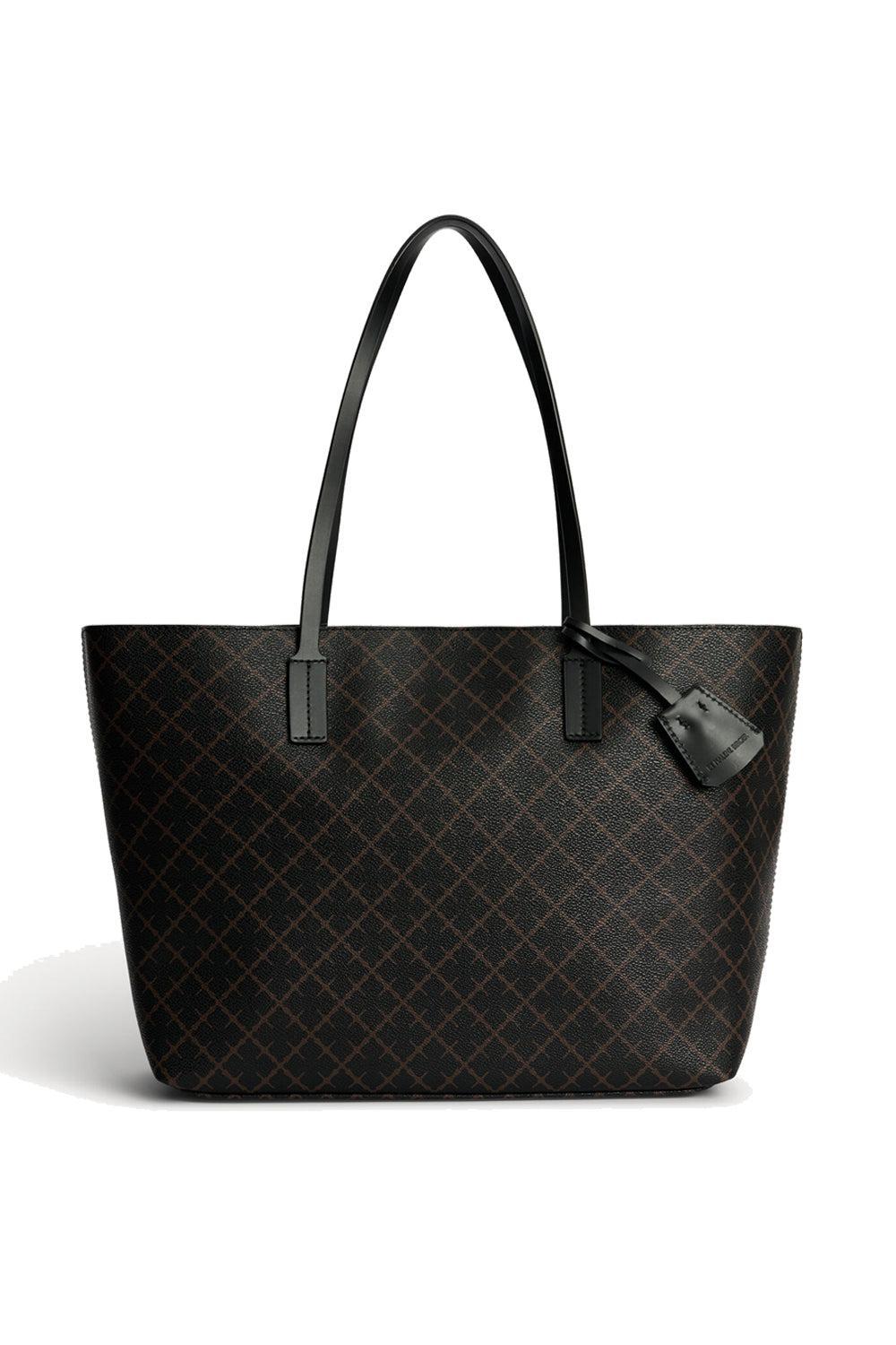 Abigail printed Tote Bag Dark Chocolate