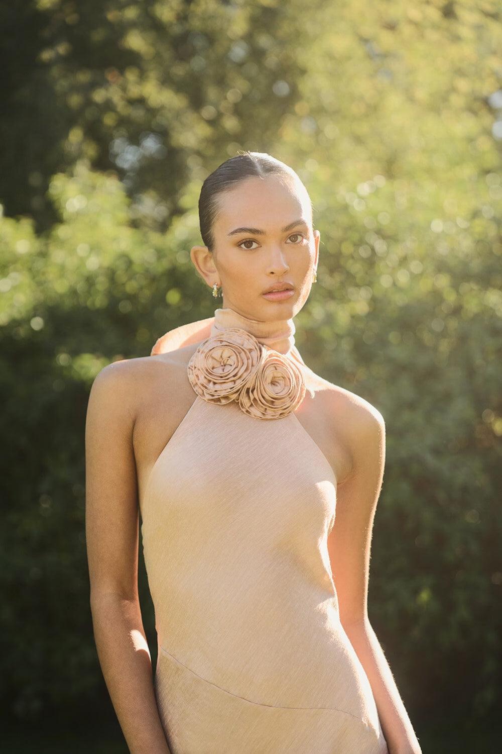 Acacia Dress Golden Beige