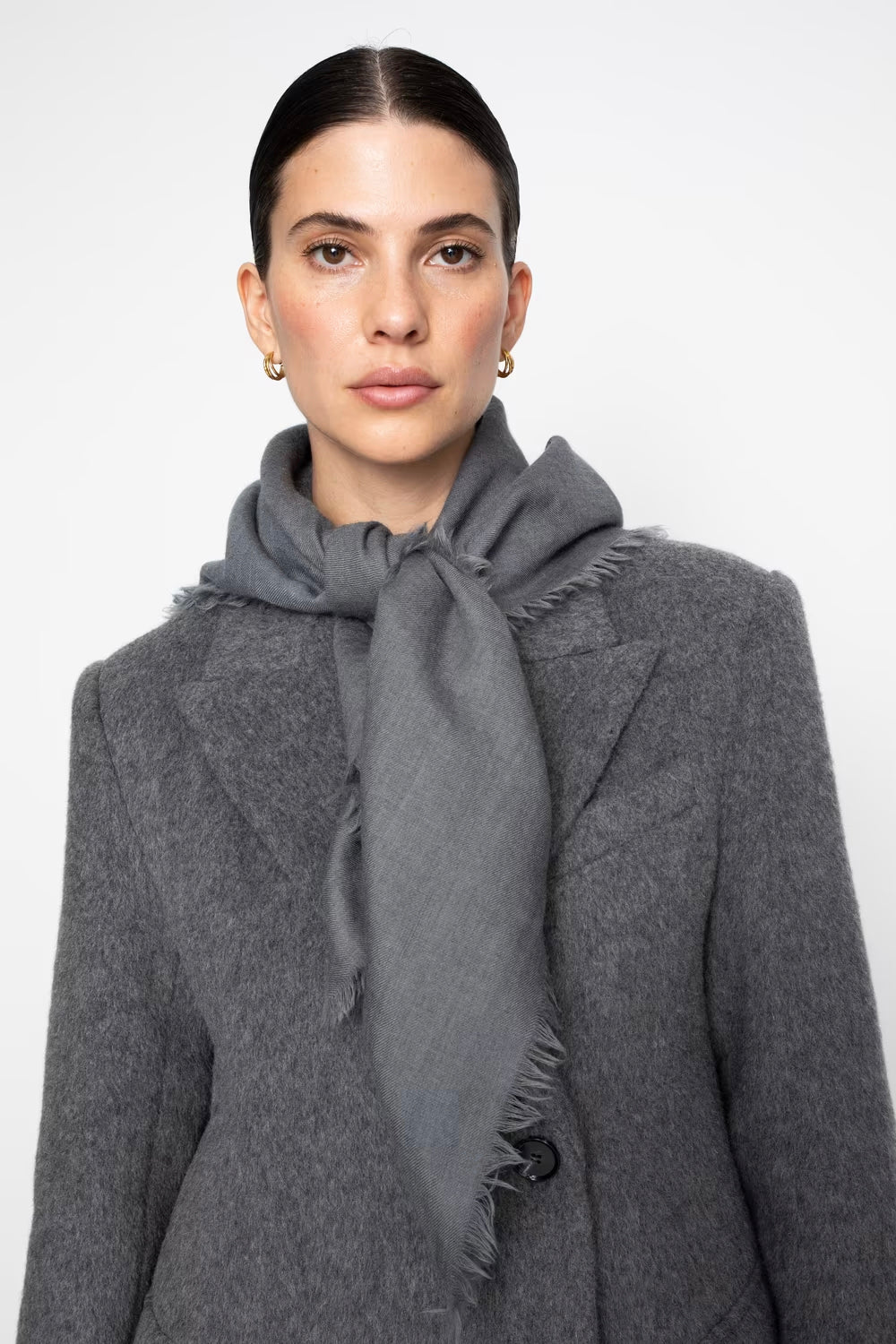 Agra Scarf Wool Dark Grey