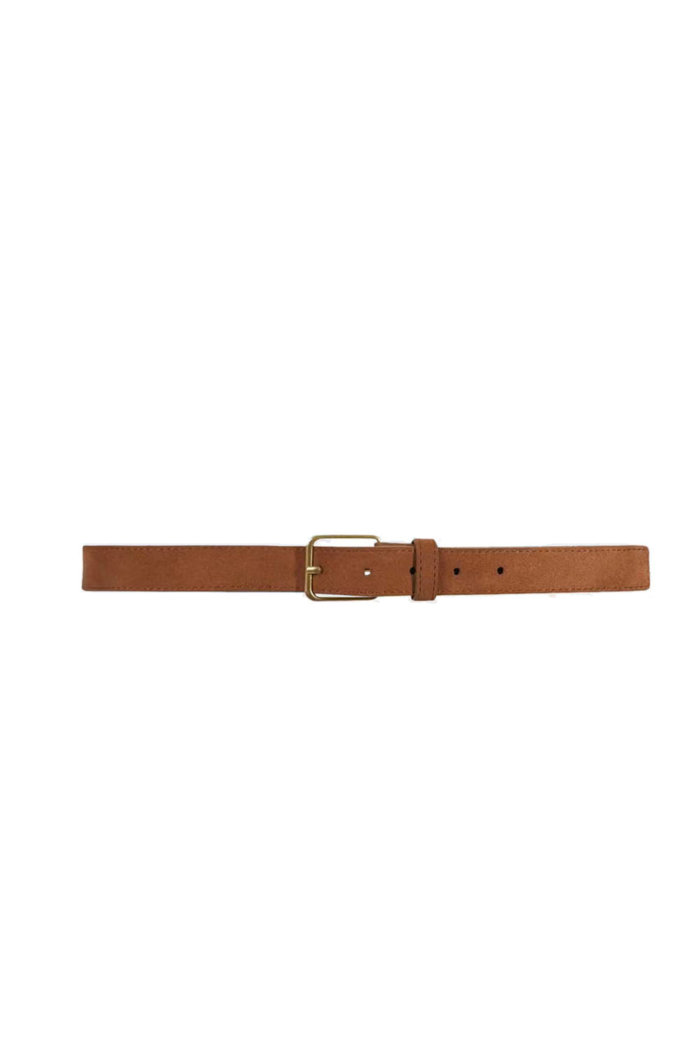 Aiden Belt Dark Camel Suede