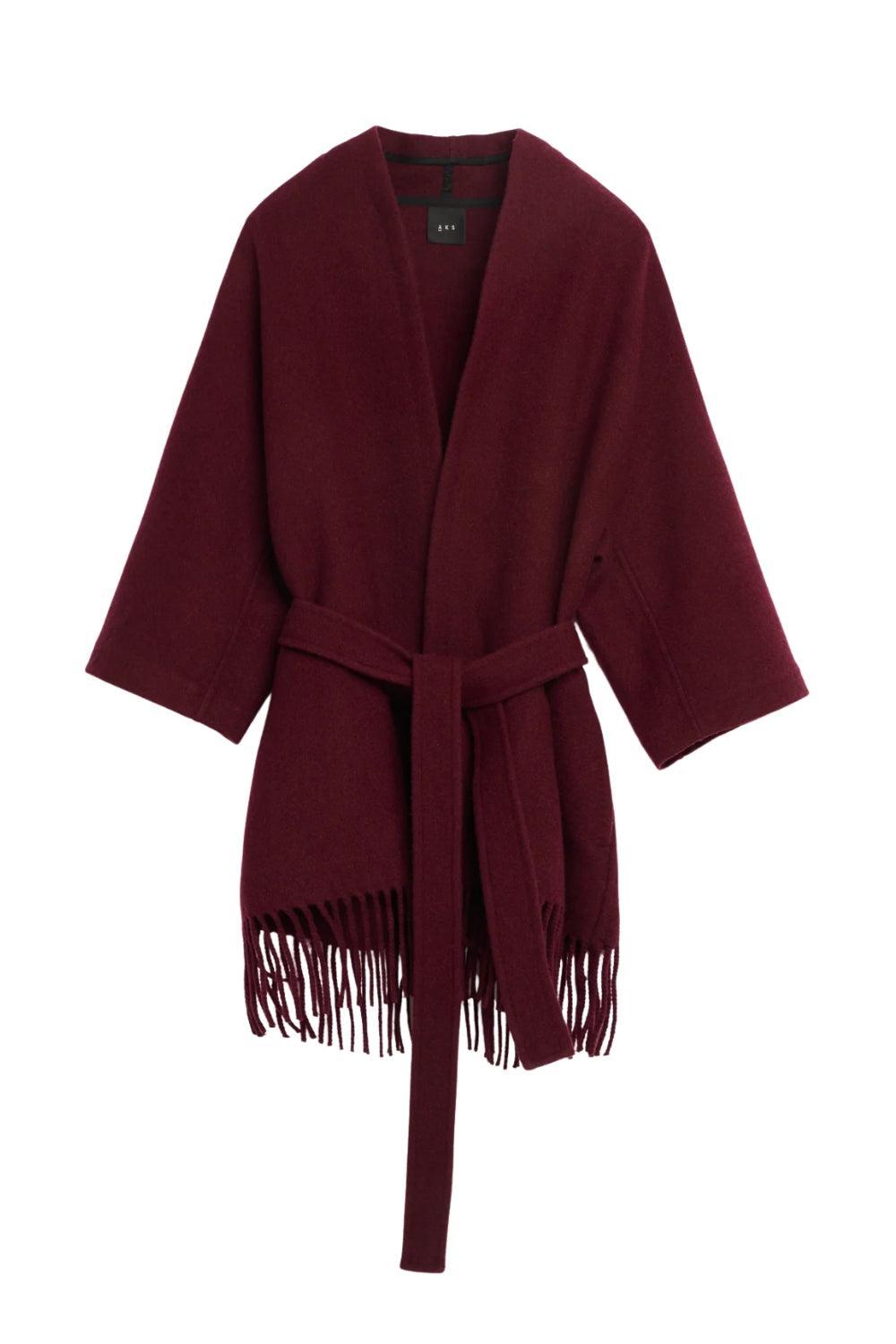 Akila Lambswool Jacket Burgundy