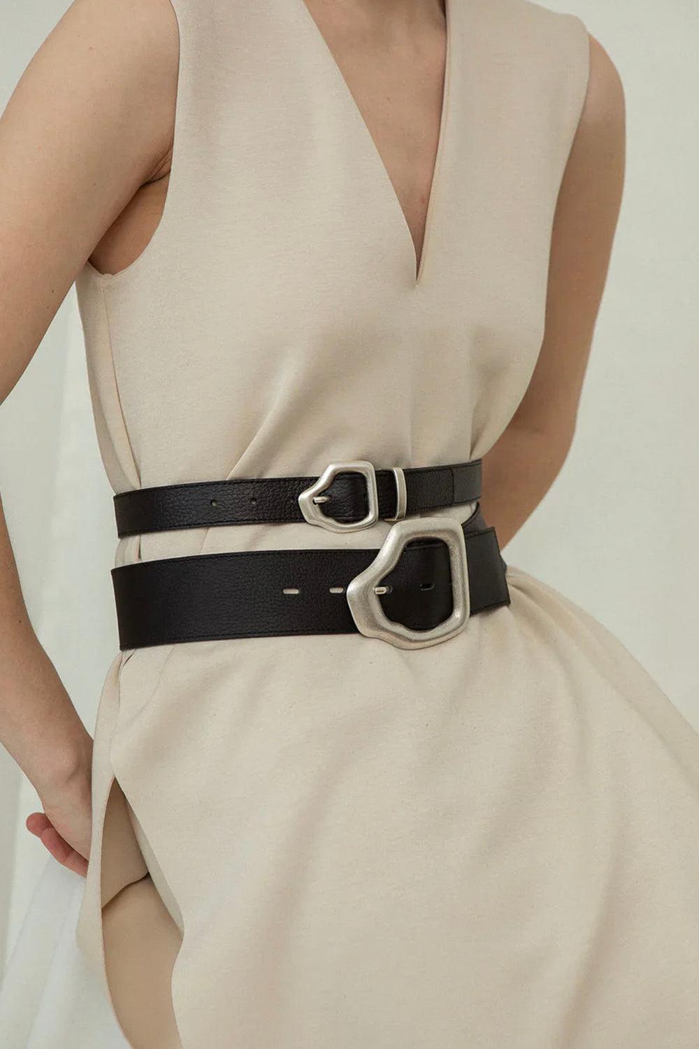 Ako Mini Belt Black Silver