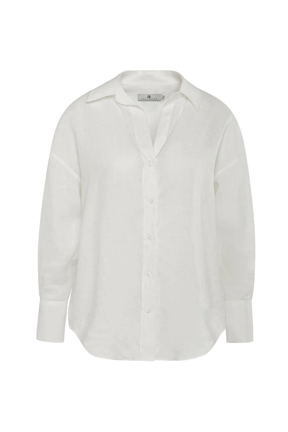 Allen Linen Viscose Shirt White
