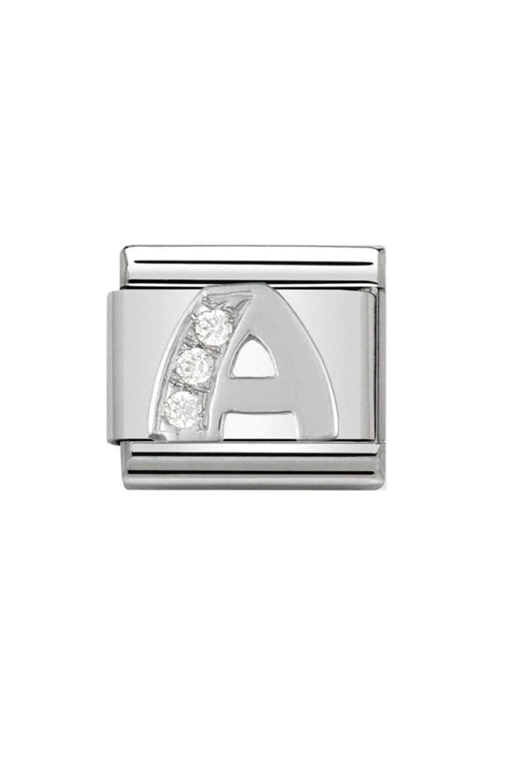 Alphabet 925 sterling Silver with CZ A