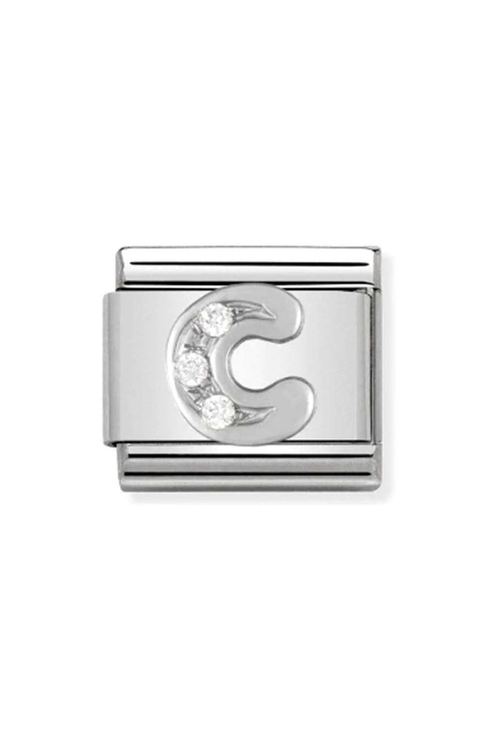 Alphabet 925 sterling Silver with CZ C