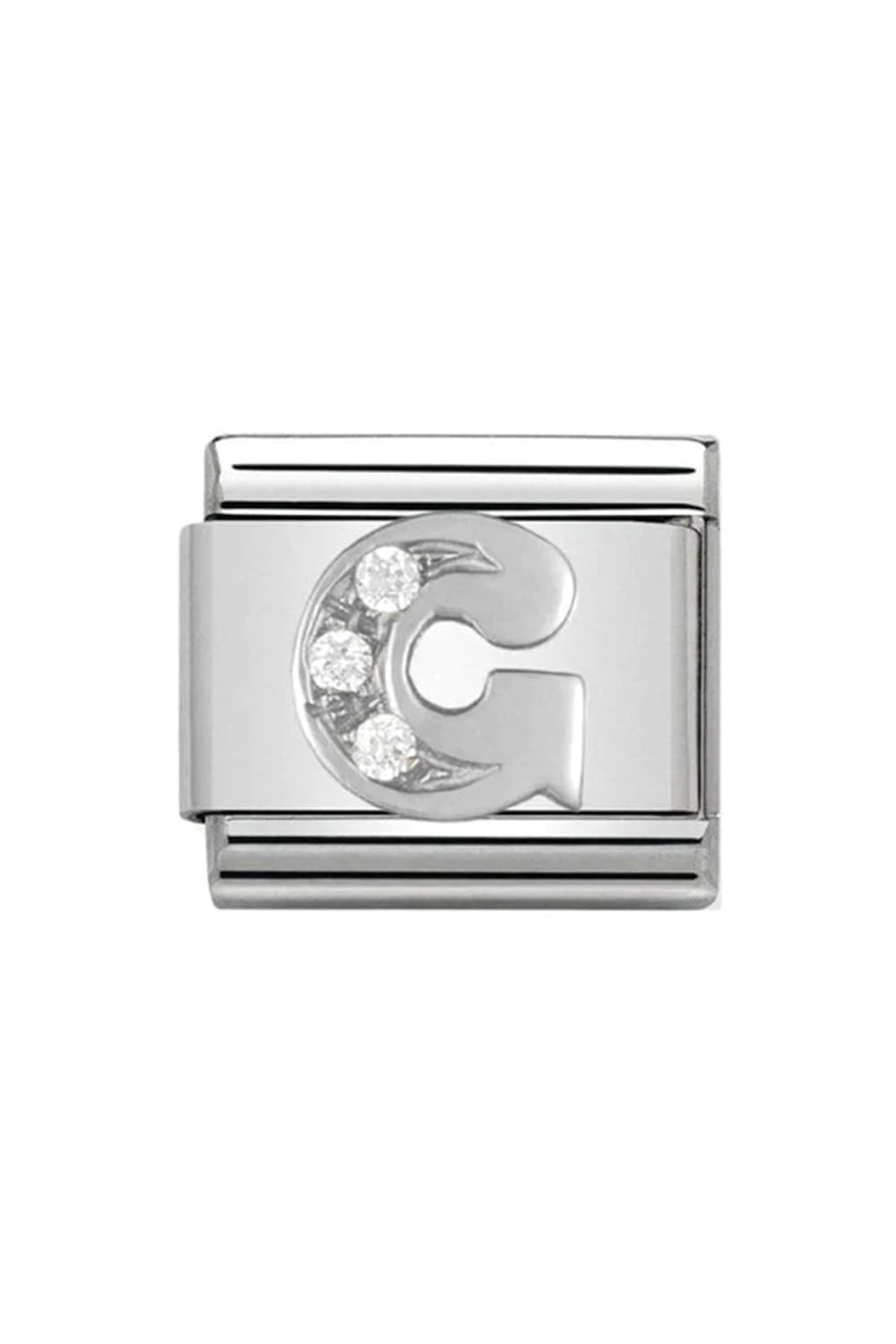 Alphabet 925 sterling Silver with CZ G