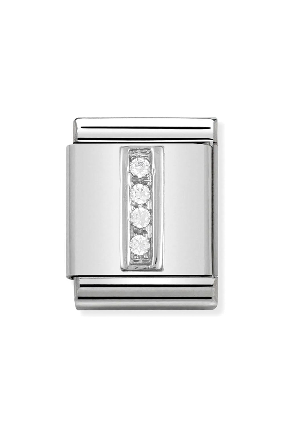 Alphabet 925 sterling Silver with CZ I