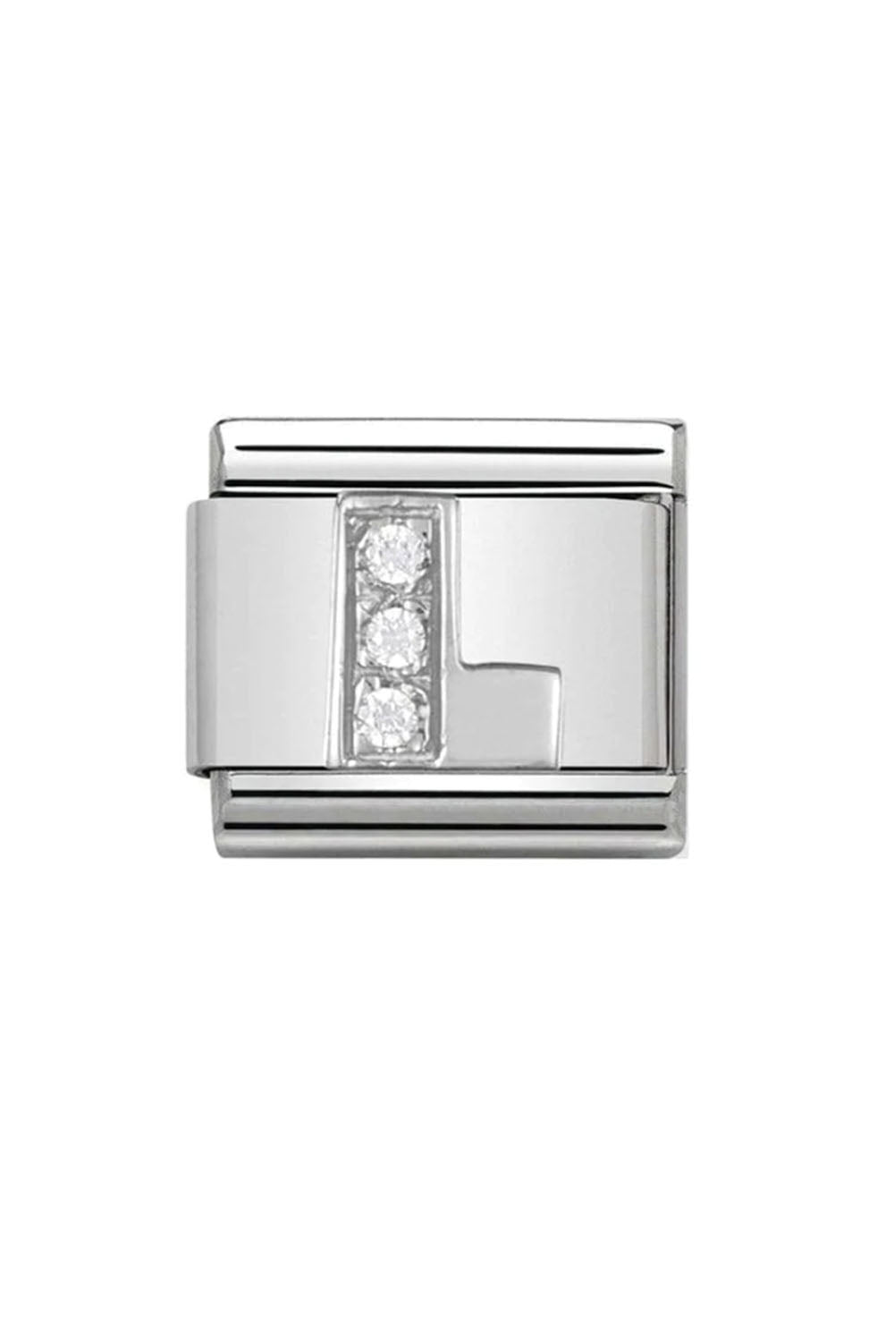 Alphabet 925 sterling Silver with CZ L