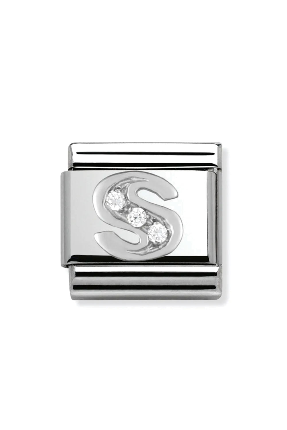 Alphabet 925 sterling Silver with CZ S