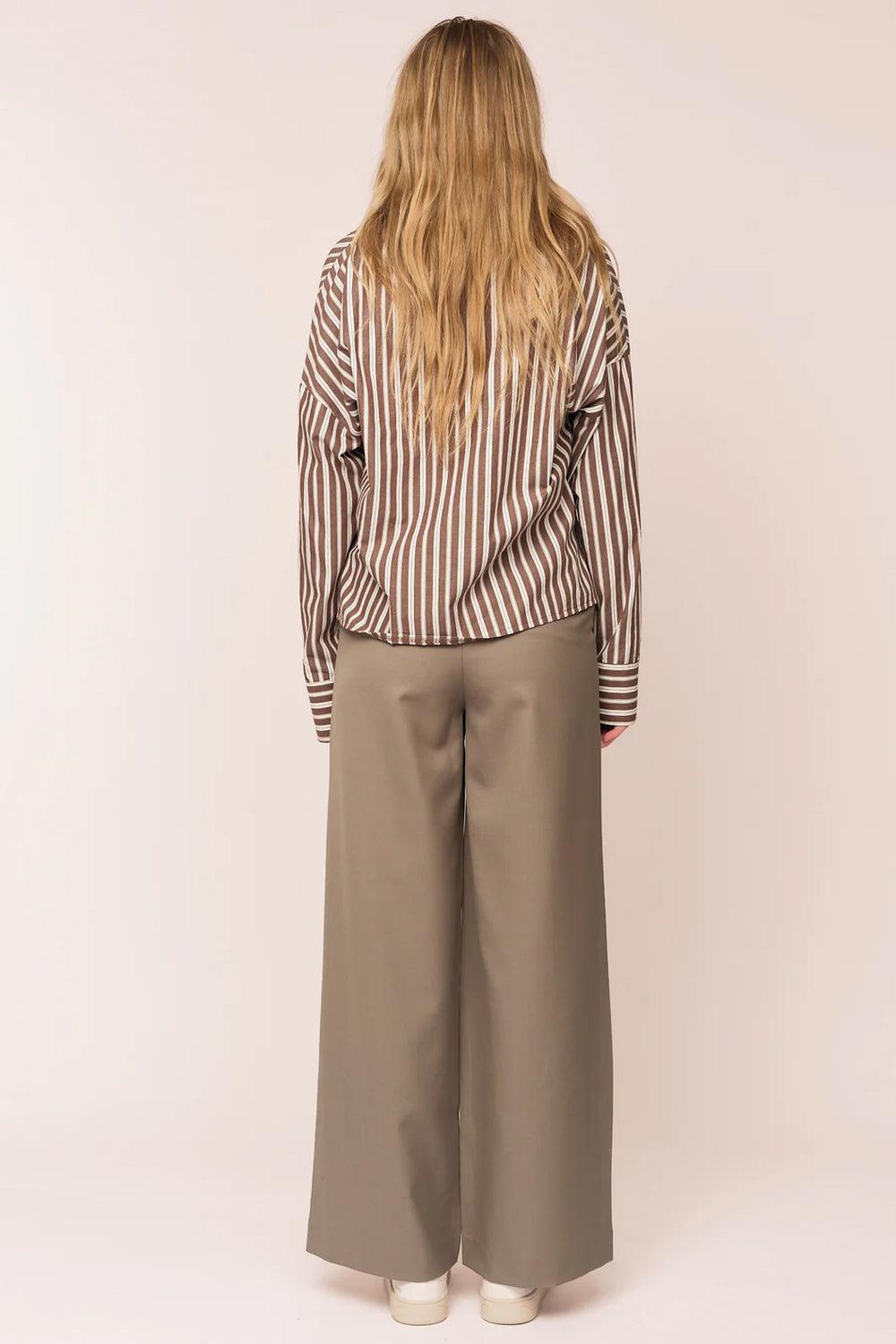 Alvi Boxy Shirt Plum Stripe