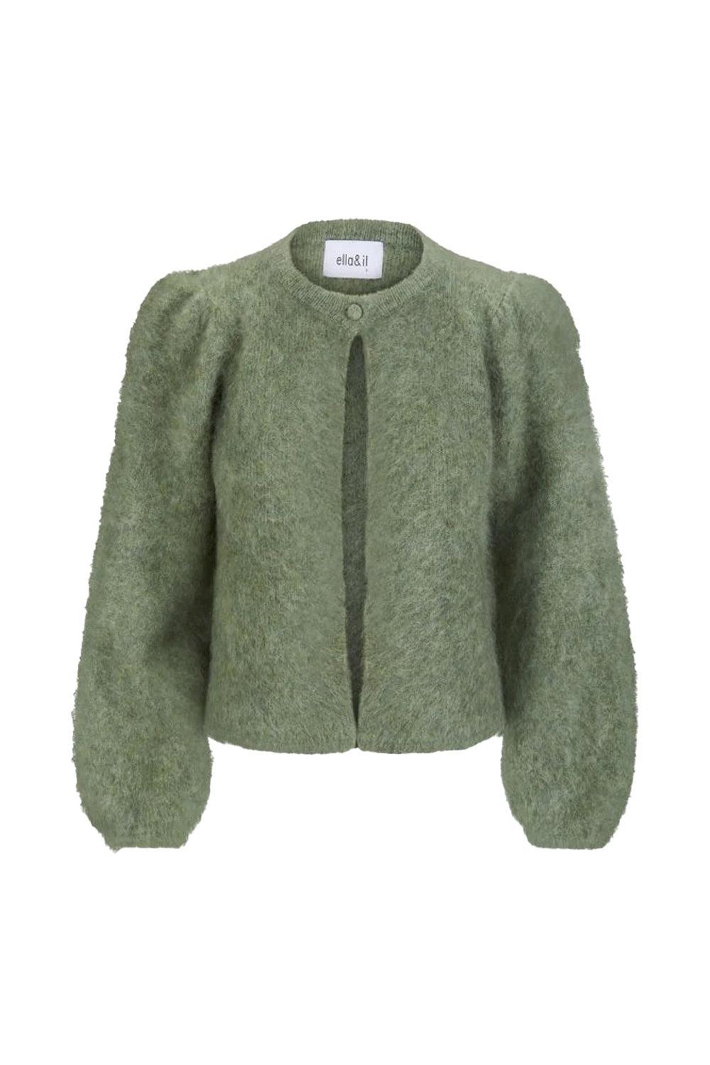 Amelia Chunky Cardigan Sage green