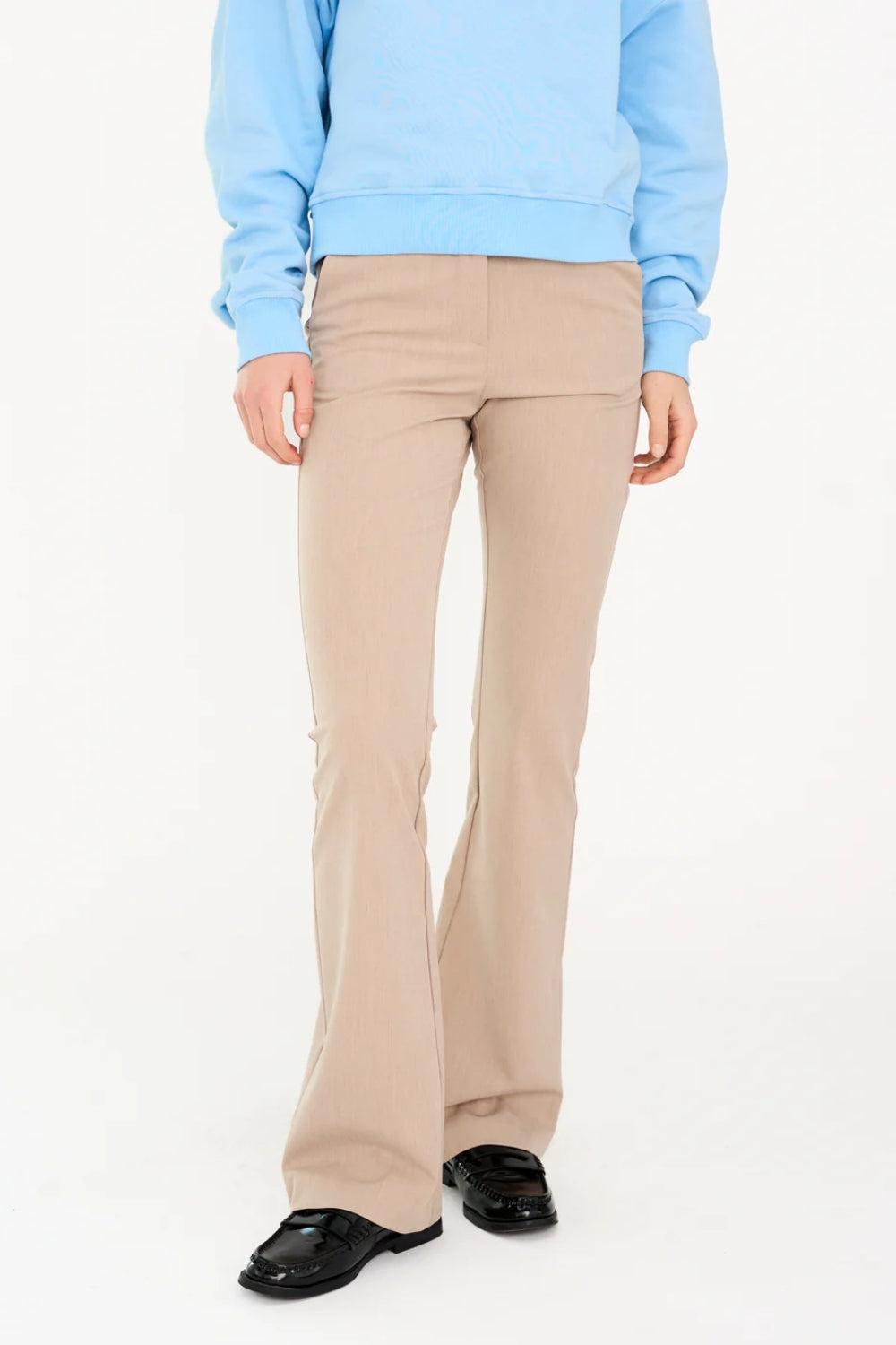 Andrea Flare Pant Beige 32"