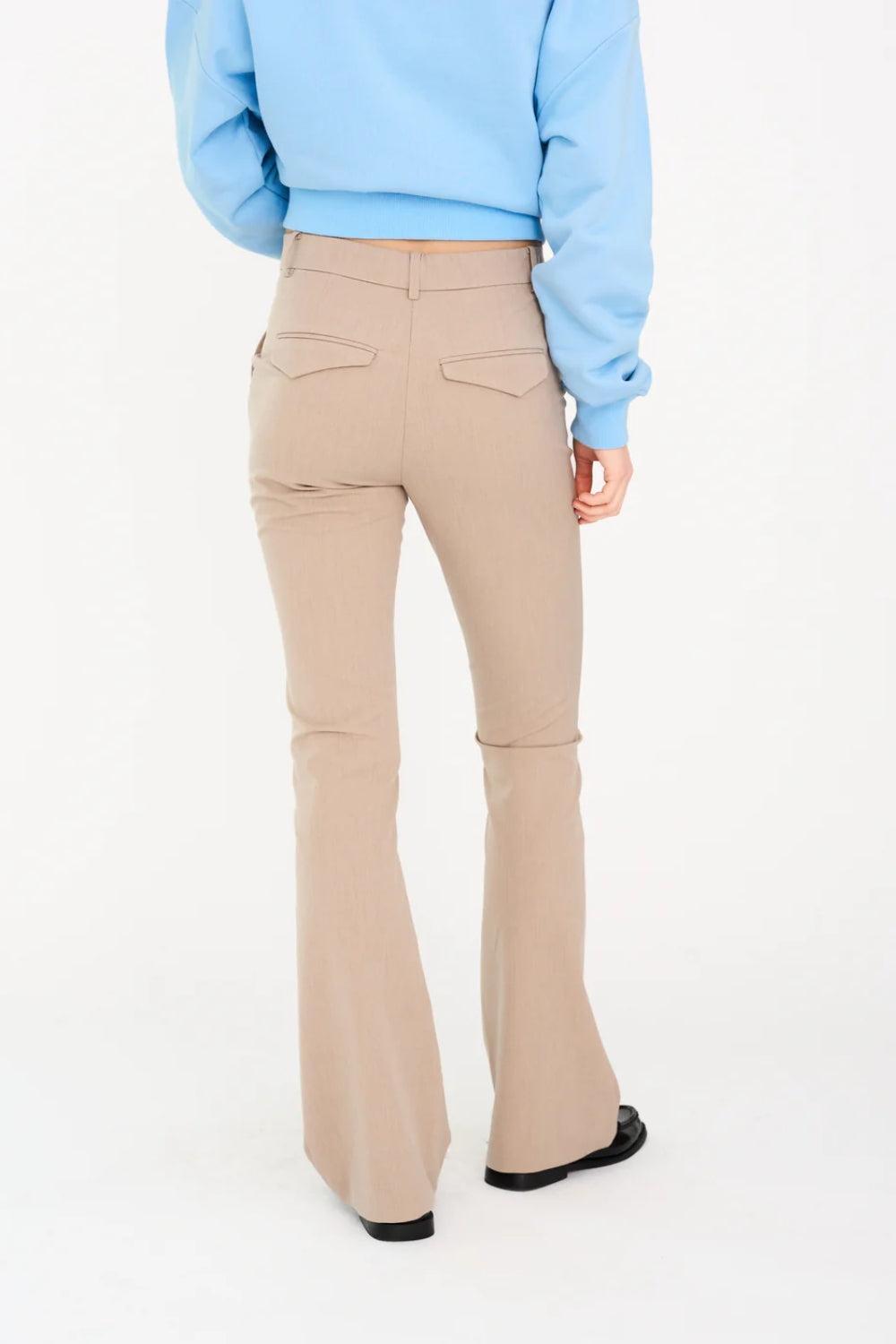 Andrea Flare Pant Beige 32"