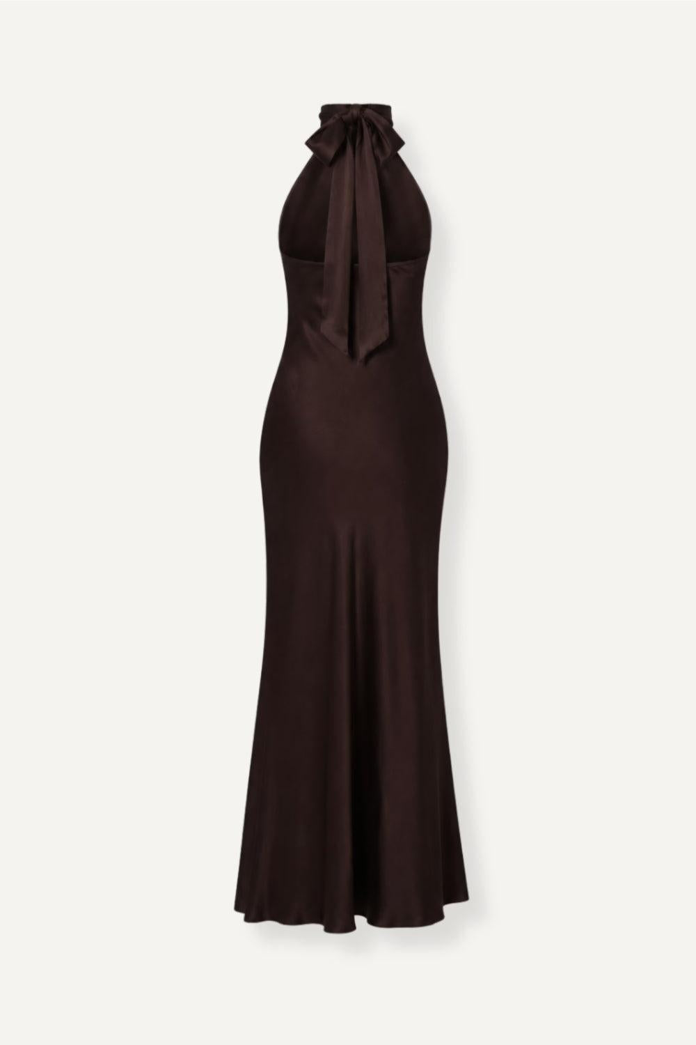 Anemone Dress Mocha Brown