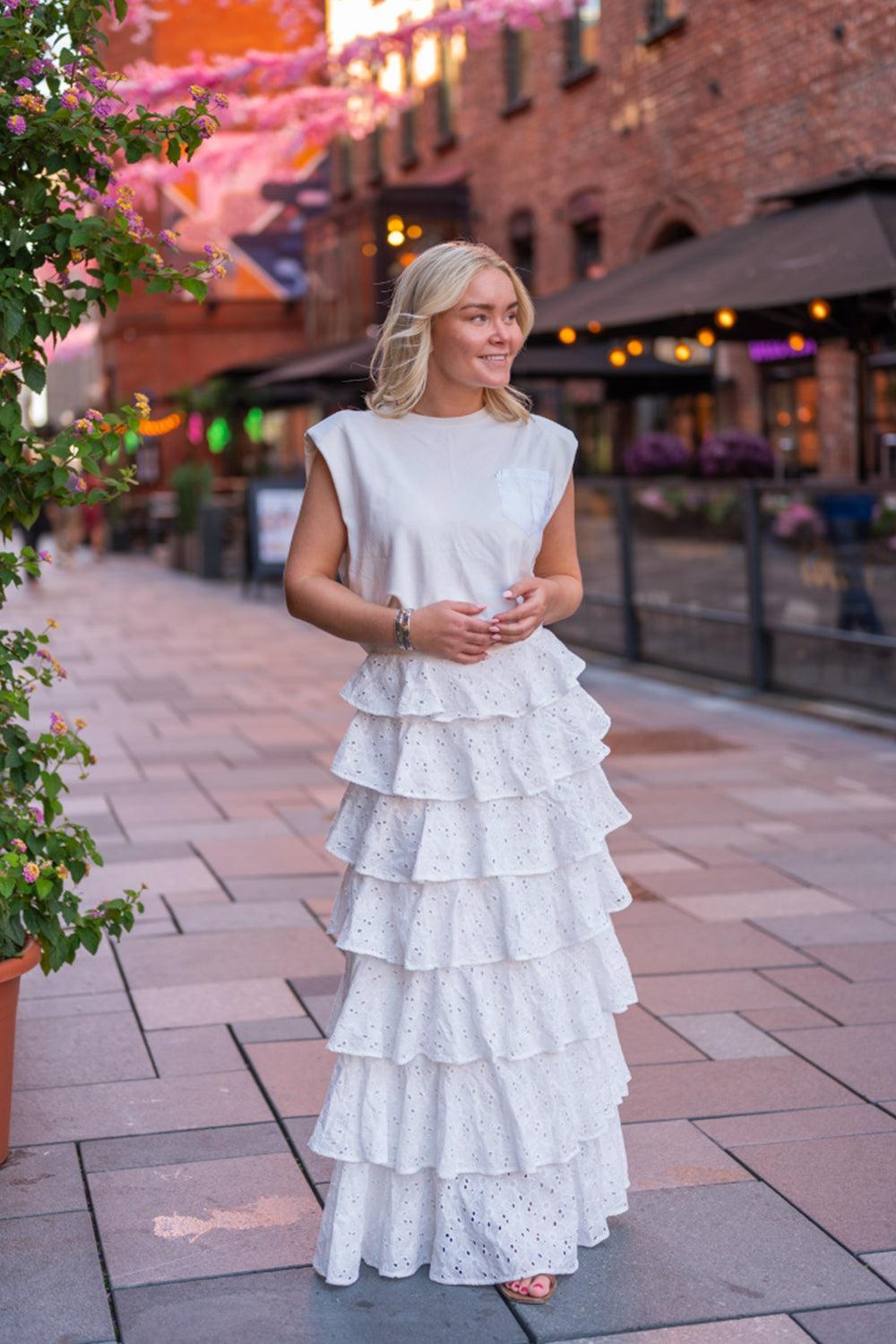 Angel Maxi skirt White