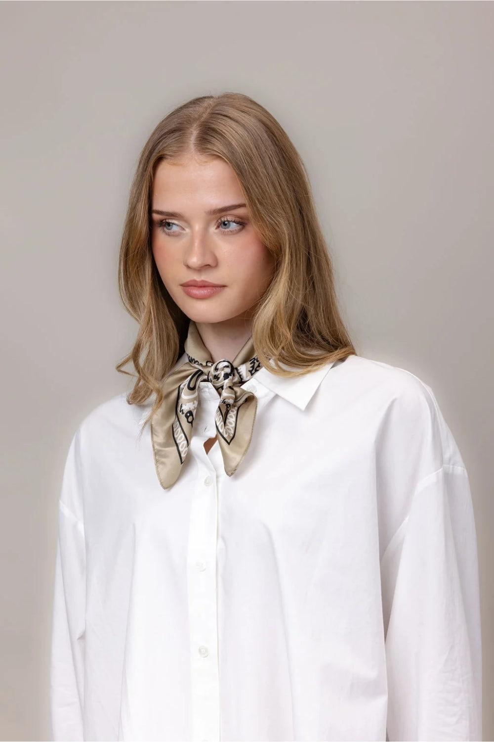 Angeliki Silk Scarf Sand